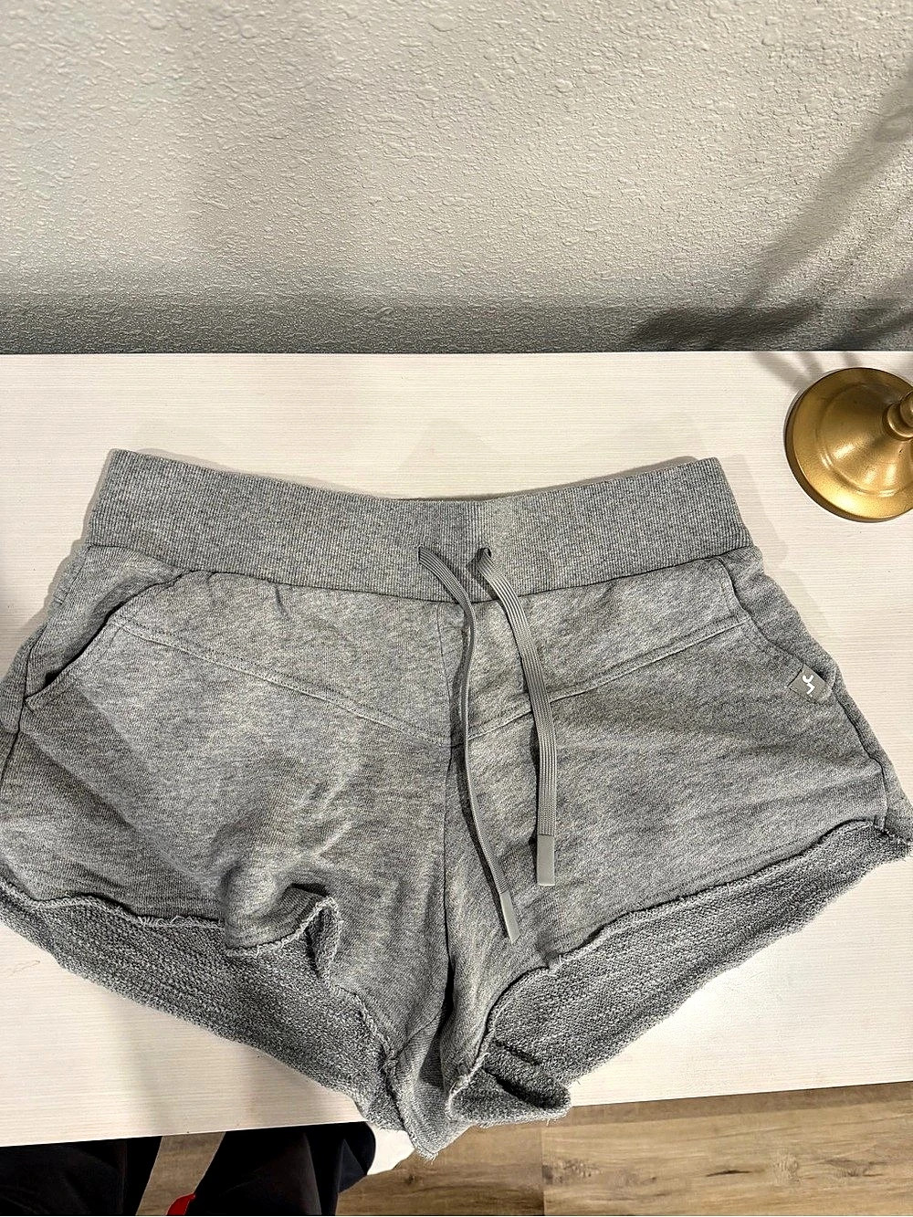 Joylab sweat shorts with raw hem size L